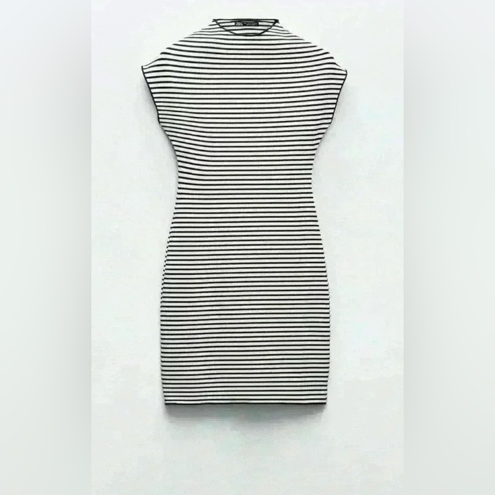 Striped Stretch Knit Dress